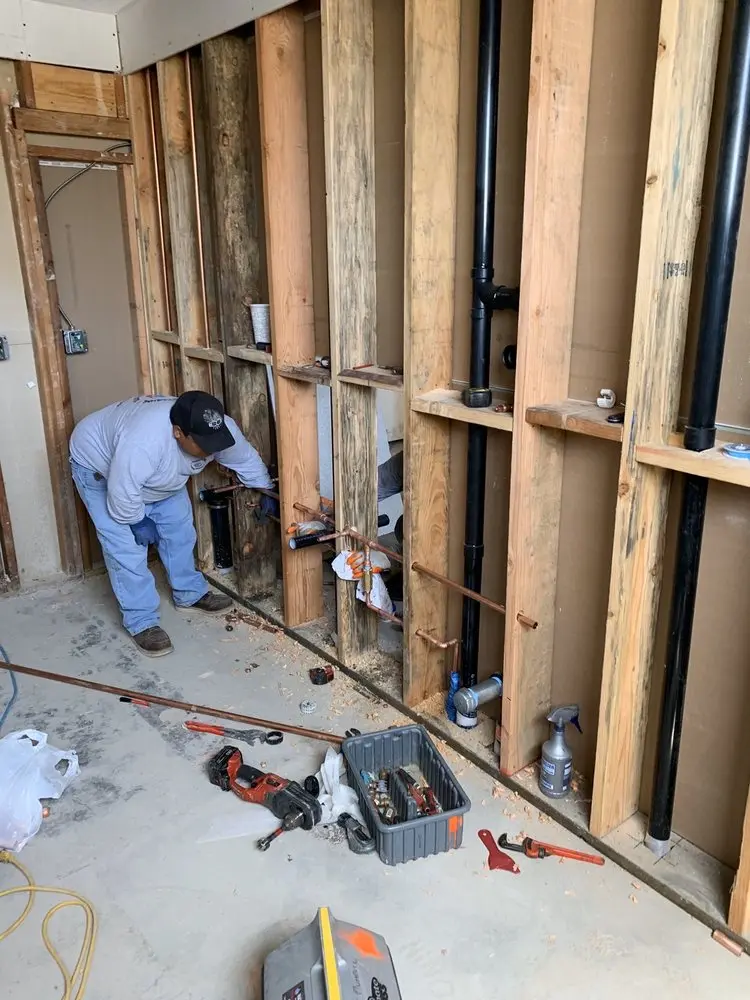 Commercial rough-in plumbing for Gas Line Repair in Sanger